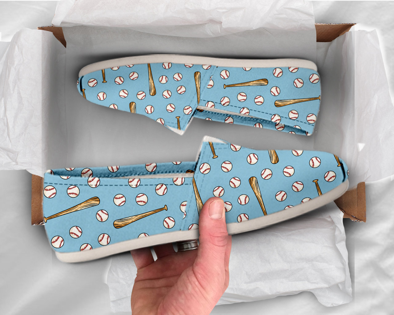 Baseball Bat Shoes Womens Shoes Cute Shoes Canvas Women Shoes Girls Slip Ons Casual Shoes Baseball Lover Gifts Baseball Print