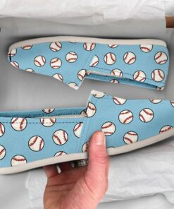 Baseball Fan Shoes  Womens Shoes  Cute Shoes  Canvas Women Shoes  Girls Slip Ons  Casual Shoes  Baseball Lover Gifts  Baseball Print