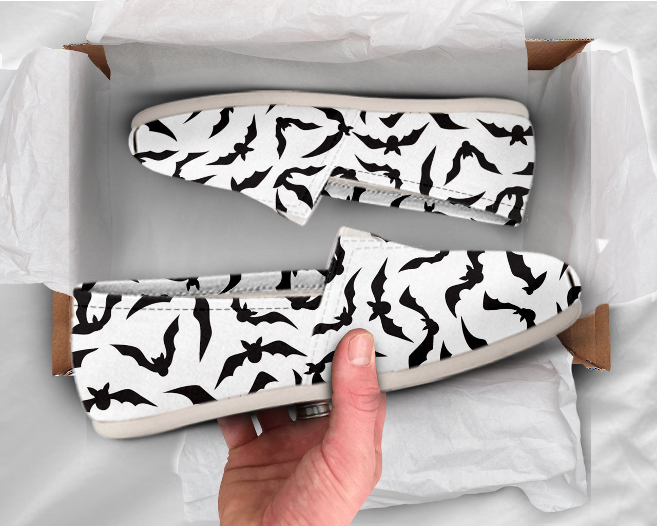 Bat Girl Shoes Bat Shoes Cute Shoes Canvas Women Shoes Womens Slip Ons Casual Shoes Bat Gifts Bat Lover Gifts Bat Print