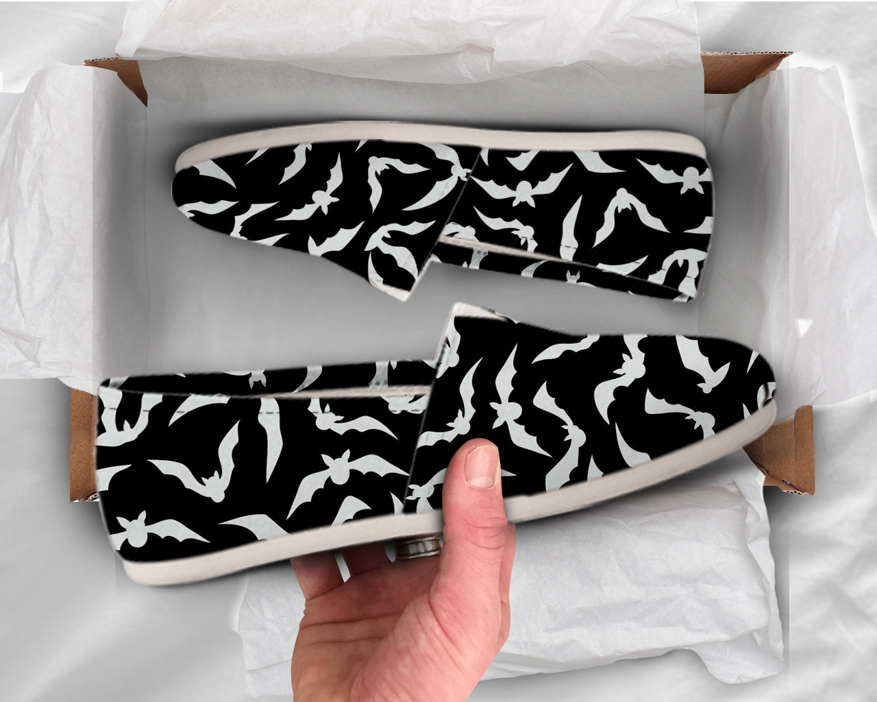 Black Bat Shoes Bat Shoes Cute Shoes Canvas Women Shoes Womens Slip Ons Casual Shoes Bat Gifts Bat Lover Gifts Bat Print