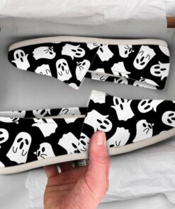 Black Ghost Shoes  Ghost Shoes  Cute Shoes  Canvas Women Shoes  Womens Slip Ons  Casual Shoes  Gamer Gifts  Ghost Lover Gifts