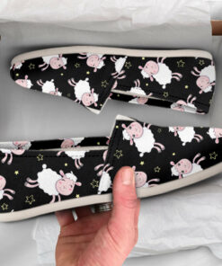 Black Sheep Womens Shoes  Cute Shoes  Canvas Women Shoes  Girls Slip Ons  Casual Shoes  Sheep Lover Gifts  Sheep Printed Shoes
