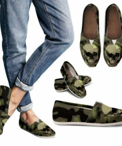 Camo Skull Women Casual Shoes
