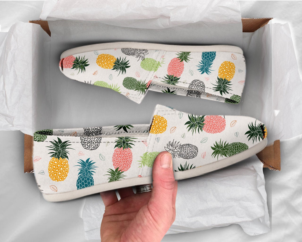 Cool Pineapple Shoes Womens Shoes Cute Shoes Canvas Women Shoes Girls Slip Ons Casual Shoes Pineapple Gifts Pineapple Printed