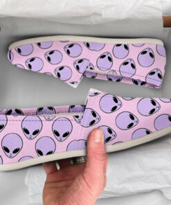 Cute Alien Shoes  Womens Shoes  Cute Shoes  Canvas Women Shoes  Girls Slip Ons  Casual Shoes  Alien Gifts  Kawaii Shoes