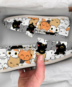 Cute Cat Shoes  Womens Shoes  Cute Shoes  Canvas Women Shoes  Womens Slip Ons  Casual Shoes  Cat Lover Gifts  Cat Print