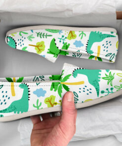 Cute Dinosaur Shoes  Womens Shoes  Cute Shoes  Canvas Women Shoes  Girls Slip Ons  Casual Shoes  Dinosaur Gifts  Dinosaur Print