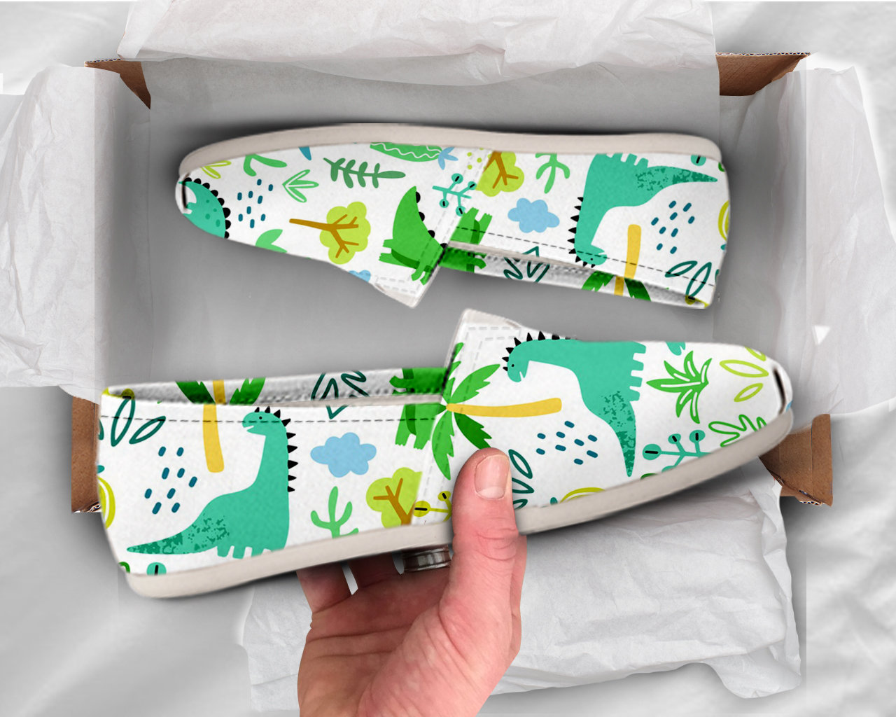 Cute Dinosaur Shoes Womens Shoes Cute Shoes Canvas Women Shoes Girls Slip Ons Casual Shoes Dinosaur Gifts Dinosaur Print