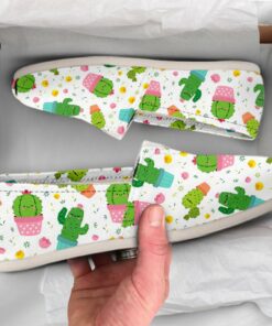 Cute Girls Shoes  Cactus Shoes  Womens Shoes  Canvas Women Shoes  Girls Slip Ons  Casual Shoes  Cactus Plant Gifts  Kawaii Shoes