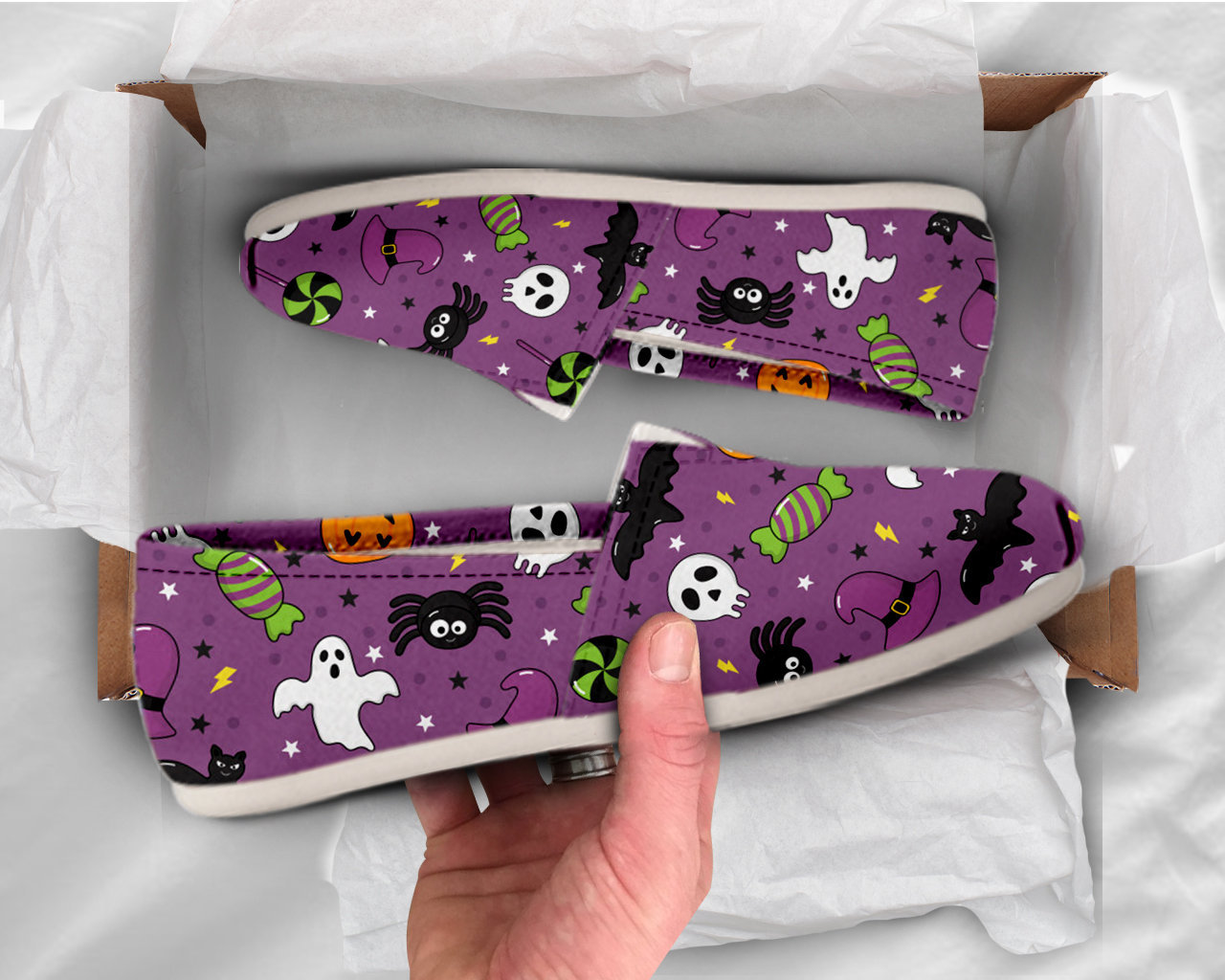 Cute Halloween Shoes Womens Shoes Cute Shoes Canvas Women Shoes Womens Slip Ons Casual Shoes Halloween Gifts Halloween Print