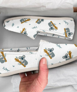 Cute Koala Shoes  Womens Shoes  Cute Shoes  Canvas Women Shoes  Girls Slip Ons  Casual Shoes  Koala Lover Gifts  Animal Lover Shoes