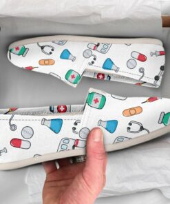 Cute Nurse Shoes  Nursing Shoes  Nurse Shoes  Women Canvas Shoes  Womens Slip Ons  Women Casual Shoes  Nurse Gift  Doctor Shoes