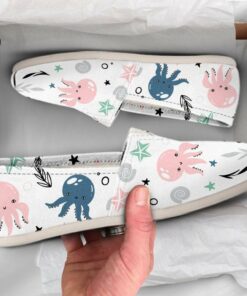 Cute Octopus Shoes  Womens Shoes  Cute Shoes  Canvas Women Shoes  Girls Slip Ons  Casual Shoes  Octopus Lover Gifts  Octopus Print