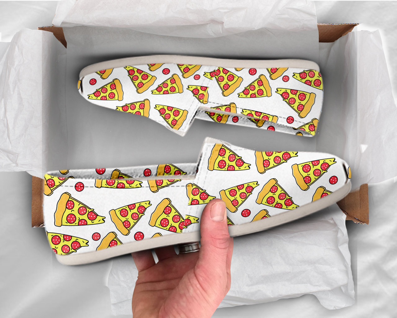 Cute Pizza Womens Casual Shoes Pizza Shoes Womens Shoes Canvas Women Shoes Girls Slip Ons Casual Shoes Pizza Lover Gifts