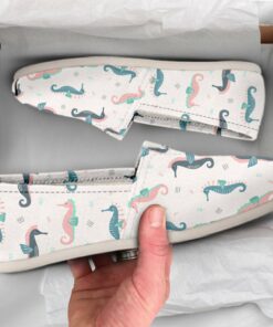 Cute Seahorse Shoes  Womens Shoes  Cute Shoes  Canvas Women Shoes  Girls Slip Ons  Casual Shoes  Seahorse Gifts  Seahorse Print