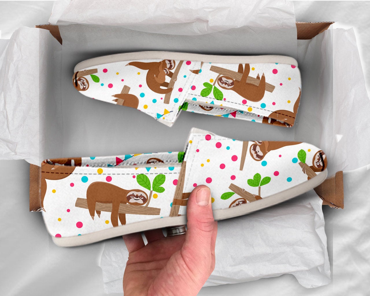 Cute Sloth Shoes Sloth Shoes Cute Shoes Women Canvas Shoes Womens Slip Ons Women Casual Shoes Sloth Gift for Lazy Friends