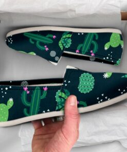 Cute Womens Shoes  Cactus Shoes  Cute Shoes  Canvas Women Shoes  Girls Slip Ons  Casual Shoes  Cactus Plant Gifts  Cactus PrintPrint