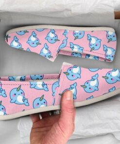 Cute Womens Shoes  Narwhal Shoes  Cute Shoes  Canvas Women Shoes  Girls Slip Ons  Casual Shoes  Narwhal Lover Gifts  Kawaii Shoes