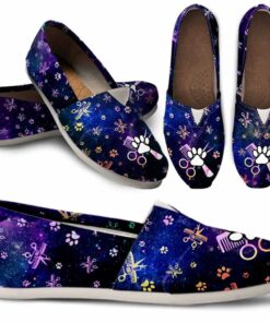 Dog Groomer Paws Galaxy Womens Casual Shoes