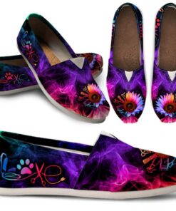 Dog Groomer Sunflower Smoke Women Casual Shoes