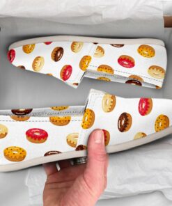 Donut Shoes  Womens Shoes  Cute Shoes  Canvas Women Shoes  Womens Slip Ons  Casual Shoes  Donut Lover Gifts  Donut Printed Shoes