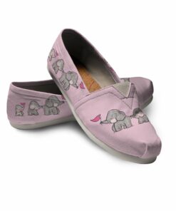 Elephant Family Shoes, Cute Elephant Women Casual Shoes