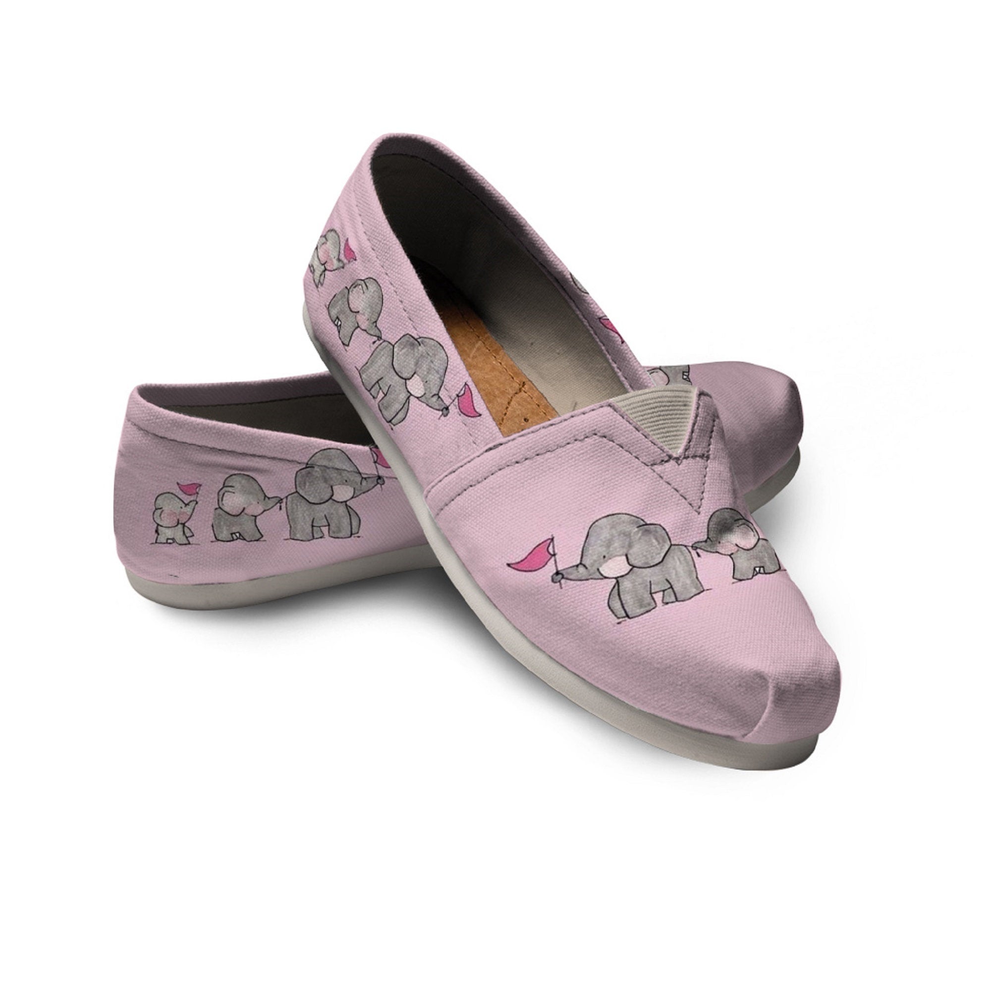 Elephant Family Shoes, Cute Elephant Women Casual Shoes