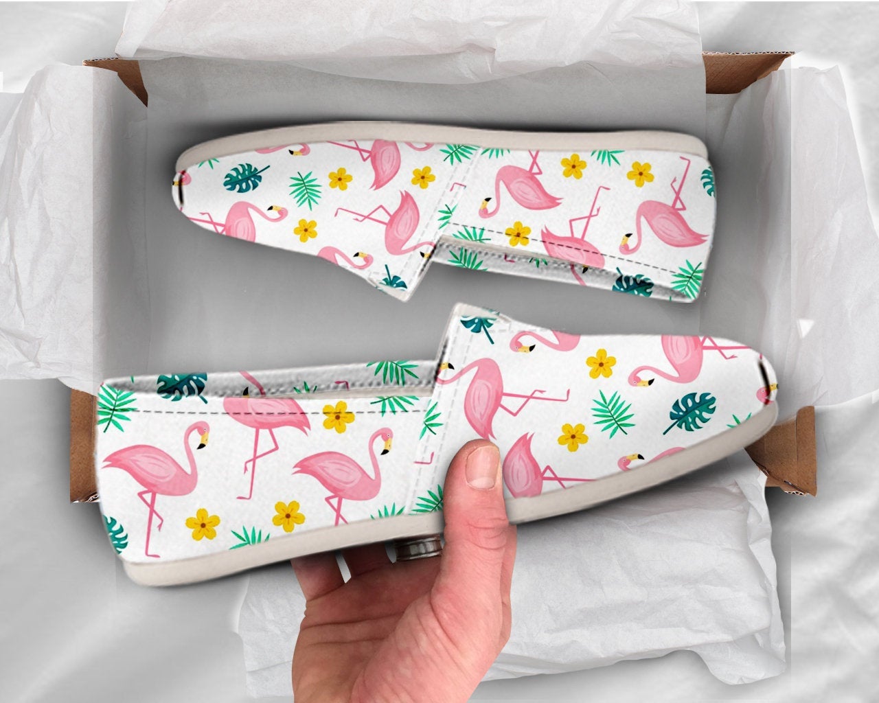 Flamingo Womens Shoes Flamingo Shoes Cute Shoes Canvas Women Shoes Girls Slip Ons Casual Shoes Flamingo Gifts Flamingo Print