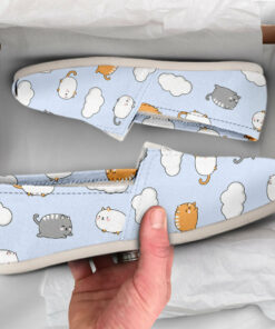 Flying Cat Shoes  Womens Shoes  Cute Shoes  Canvas Women Shoes  Womens Slip Ons  Casual Shoes  Cat Lover Gifts  Cat Print Kawaii Shoe