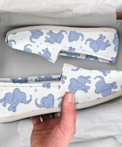 Happy Elephant Shoes  Womens Shoes  Cute Shoes  Canvas Women Shoes  Girls Slip Ons  Casual Shoes  Elephant Gifts  Elephant Print