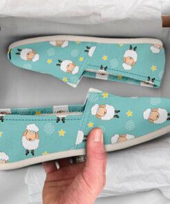 Hypno Sheep Womens Shoes  Cute Shoes  Canvas Women Shoes  Girls Slip Ons  Casual Shoes  Sheep Lover Gifts  Sheep Printed Shoes