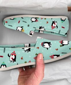 Kawaii Penguin Shoes  Womens Shoes  Cute Shoes  Canvas Women Shoes  Womens Slip Ons  Casual Shoes  Penguin Lover Gifts  Penguin Print