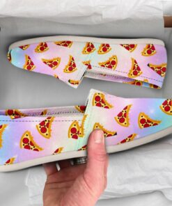 Kawaii Pizza Womens Casual Shoes  Pizza Shoes  Womens Shoes  Canvas Women Shoes  Girls Slip Ons  Casual Shoes  Pizza Lover Gifts