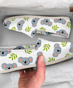 Koala Print Shoes  Womens Shoes  Cute Shoes  Canvas Women Shoes  Girls Slip Ons  Casual Shoes  Koala Lover Gifts  Animal Lover Shoes