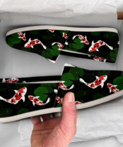 Koi Fish Shoes  Womens Shoes  Cute Shoes  Canvas Women Shoes  Girls Slip Ons  Casual Shoes  Koi Fish Gifts  Koi Fish Print