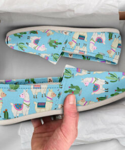 Llama Casual Womens Shoes  Llama Shoes  Cute Shoes  Canvas Women Shoes  Girls Slip Ons  Casual Shoes  Llama Lover Gifts  Llama Print