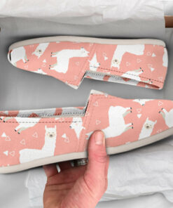 Llama Pattern Shoes  Llama Shoes  Cute Shoes  Canvas Women Shoes  Girls Slip Ons  Casual Shoes  Llama Lover Gifts  Llama Print