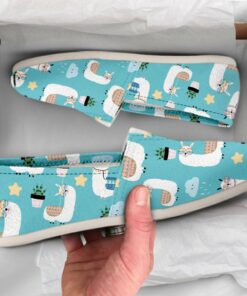 Llama Womens Shoes  Llama Shoes  Cute Shoes  Canvas Women Shoes  Girls Slip Ons  Casual Shoes  Llama Lover Gifts  Llama Print