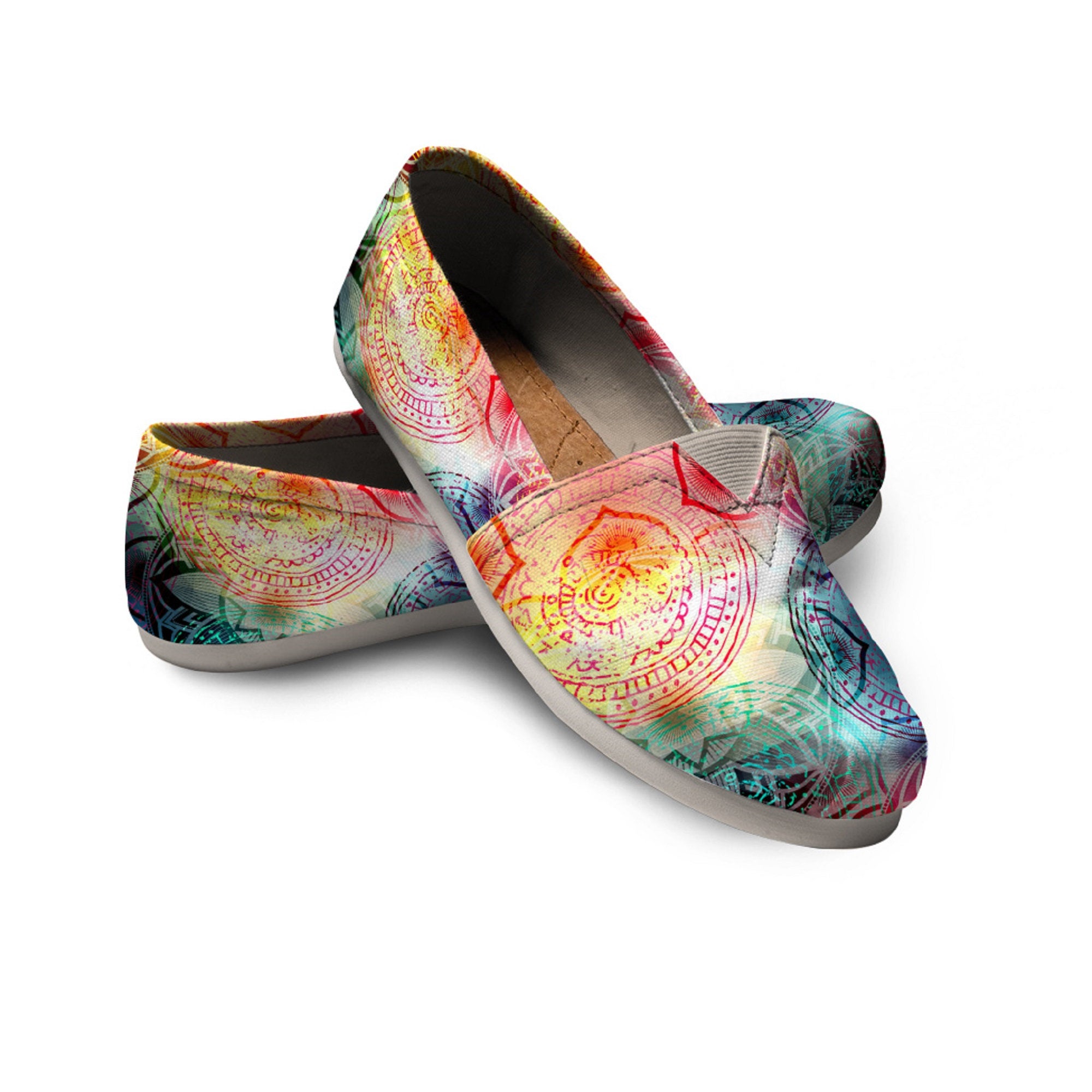 Mandala Shoes Tie Dye Shoes Rainbow Shoes Festival Women Casual Shoes 2