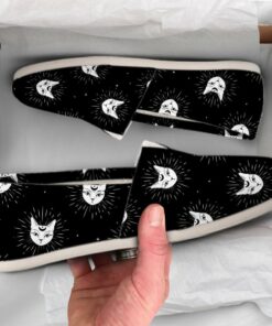 Moon Cat Shoes  Casual Shoes  Cute Shoes  Canvas Women Shoes  Girls Slip Ons  Casual Shoes  Cat Gifts  Cat Lover Gifts