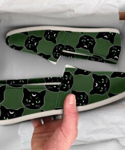 Moon Cat Shoes  Cat Shoes  Cute Shoes  Women Canvas Shoes  Womens Slip Ons  Women Casual Shoes  Cat Gift Idea