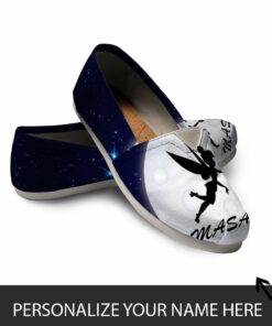 Personalized Peter Pan Shoes, Women Casual Shoes With Your Name, Your Name On the Shoe