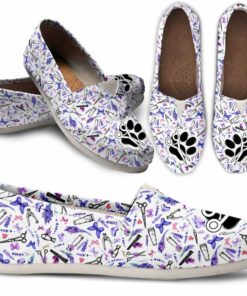 Pet Groomer Lavender Tools Pattern Women Casual Shoes