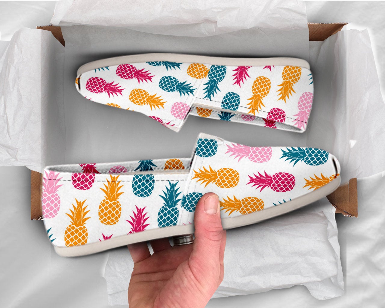 Pineapple Womens Shoes Pineapple Shoes Cute Shoes Canvas Women Shoes Girls Slip Ons Casual Shoes Pineapple Lover Gifts
