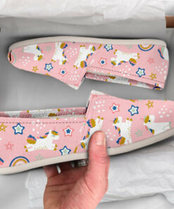 Pink Unicorn Shoes  Unicorn Womens Shoes  Cute Shoes  Canvas Women Shoes  Girls Slip Ons  Casual Shoes  Unicorn Gifts  Unicorn Print
