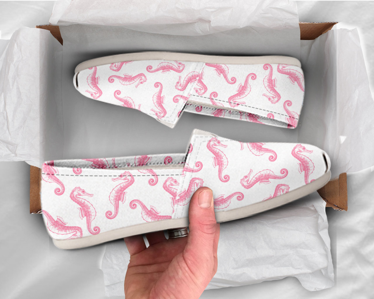 Seahorse Shoes Womens Shoes Cute Shoes Canvas Women Shoes Girls Slip Ons Casual Shoes Seahorse Gifts Seahorse Print