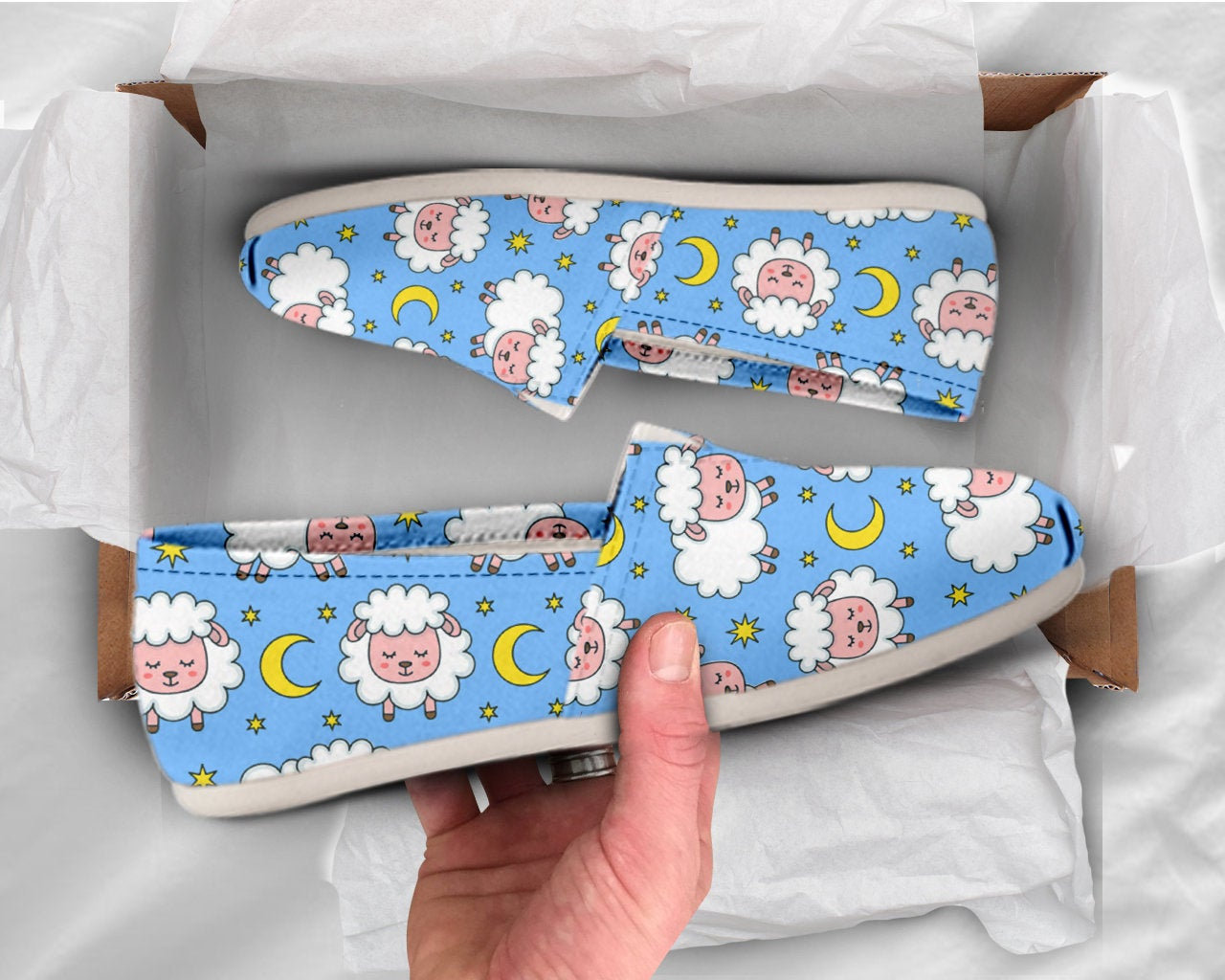Sheep Girls Shoes Womens Shoes Cute Shoes Canvas Women Shoes Girls Slip Ons Casual Shoes Sheep Lover Gifts Sheep Printed Shoes
