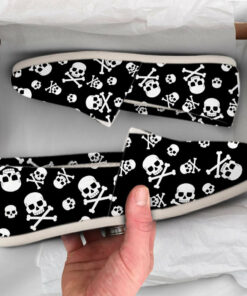 Skull Printed Shoes  Bones Shoes  Cute Shoes  Canvas Women Shoes  Girls Slip Ons  Casual Shoes  Skull Gifts  Skull Print