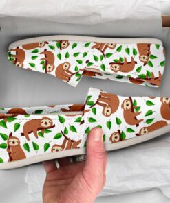Sloth Women&#039s Shoes  Sloth Shoes  Cute Shoes  Canvas Women Shoes  Girls Slip Ons  Casual Shoes  Sloth Lover Gifts  Sloth Print