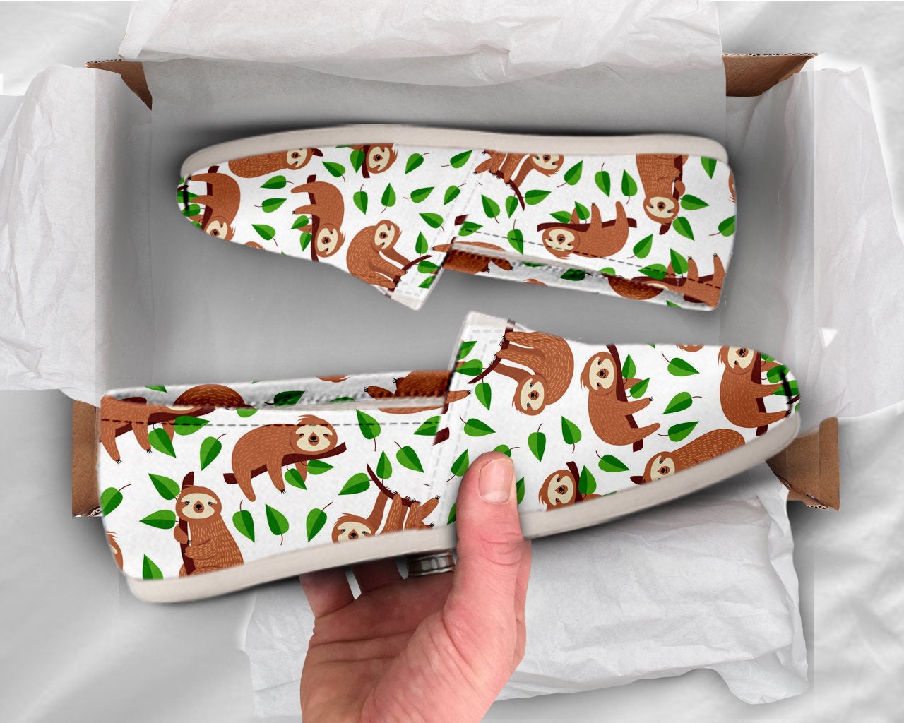 Sloth Women's Shoes Sloth Shoes Cute Shoes Canvas Women Shoes Girls Slip Ons Casual Shoes Sloth Lover Gifts Sloth Print